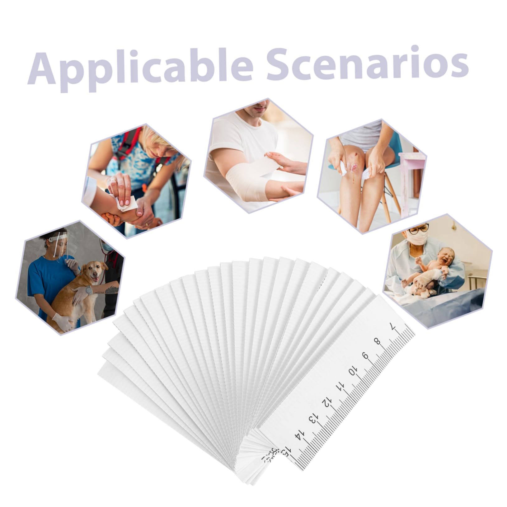 Tofficu 10 Set Di Nastro Biadesivo Resistente Confezione Da 50 Pezzi Nastro Di Carta Per Misurazione Righello Di Misurazione Per Il Corpo Del Bambino 100 Pezzi * 10