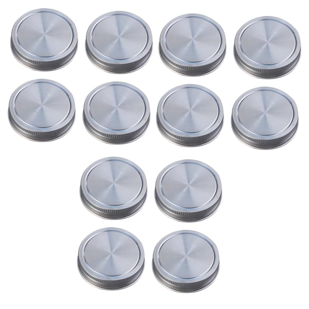 Ciieeo 12pezzi Coperchi Acciaio Inossidabile Per Barattoli Con Guarnizione Silicone Copertura Per Barattoli Bocca Larga Per Uso Domestico e Conservazione Sicura Degli Alimenti