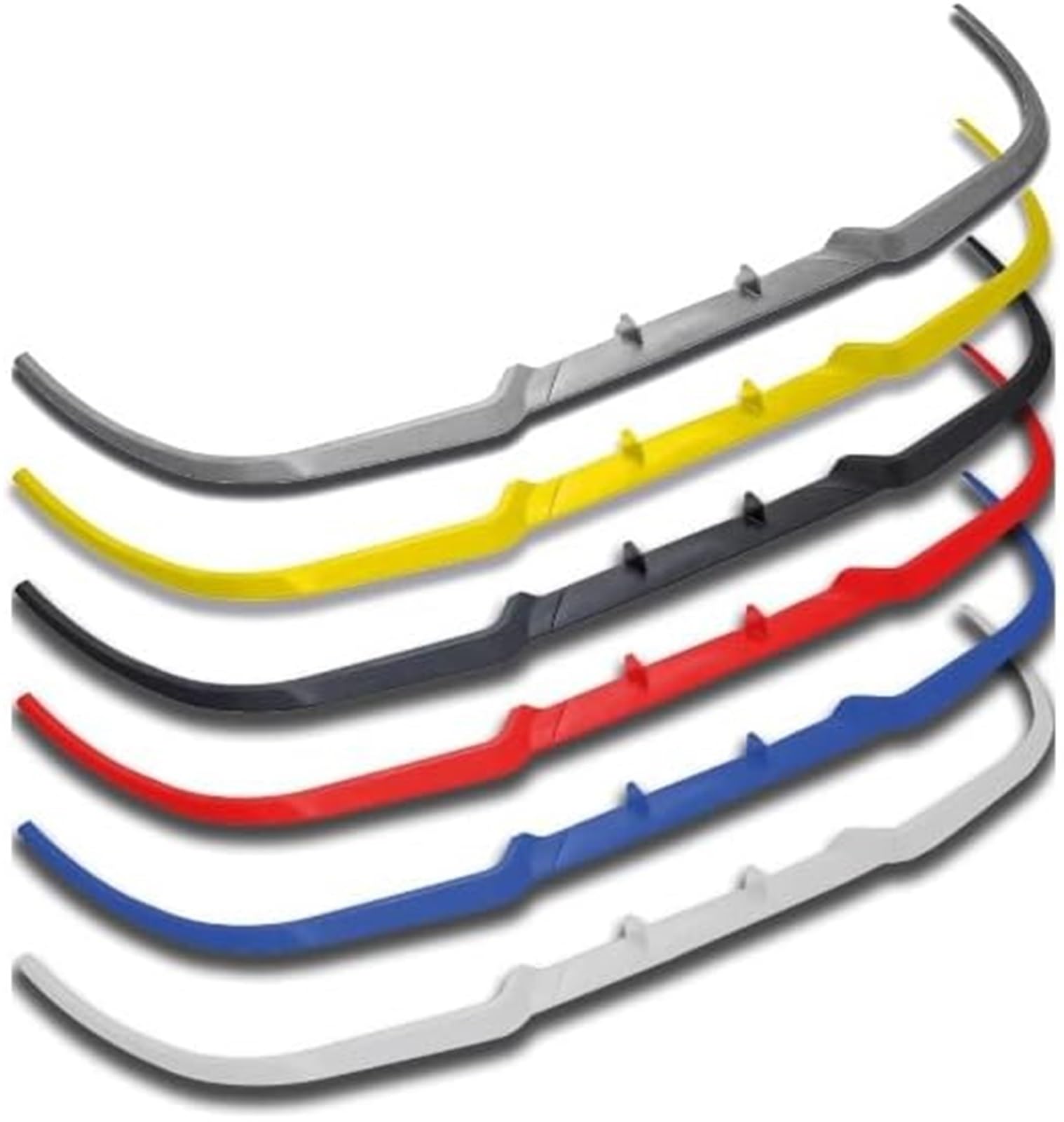 Becquet Avant for Peugeot 206 et Cupra R, kit de 3 pièces, becquet Universel (Blanc) Lame de Pare-Chocs Avant(Black Matte Black)