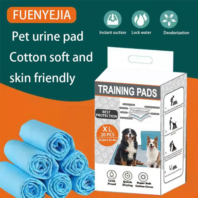 Image of XL Type Super Absorbent pet Urine pad (24 * 35) Leak Proof and Breathable Disposable pet Training pad, Thickened and Highly efficient Water Absorbing Factor Dog pad, 20 Packs