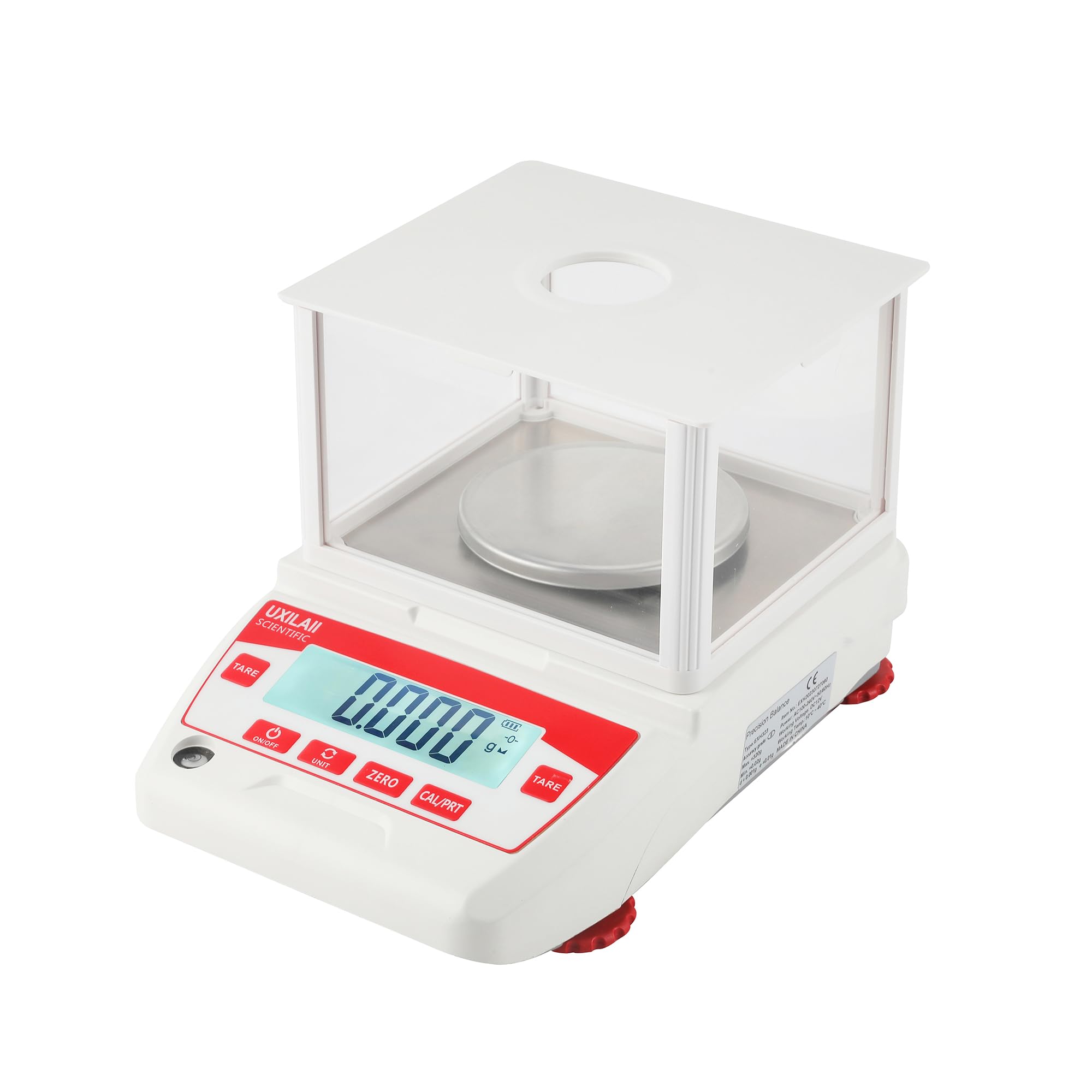 Photo 1 of UXILAII SCIENTIFIC Analytical Balance 200g x 0.001g GN ct Unit Laboratory Scientific Electronic Balance Scale LCD Display with RS232 for Laboratory Schools Chemical LCD Display Windshield