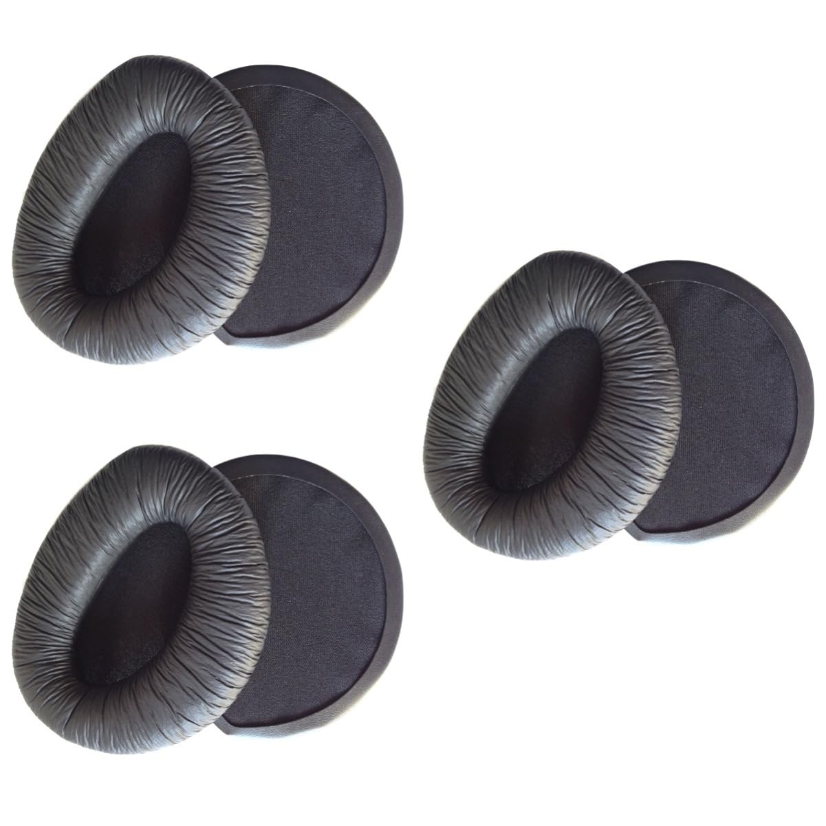 OSALADI 3pièces Coussinets De Remplacement PU pour Écouteurs Confort Optimal Couleur Noire Améliore Les Basses