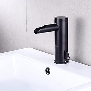 Automatic Sensor Touchless Bathroom Sink Faucet Black Sensor Taps For Wash Basin Hot And Cold Taps Bathroom Sink Tap