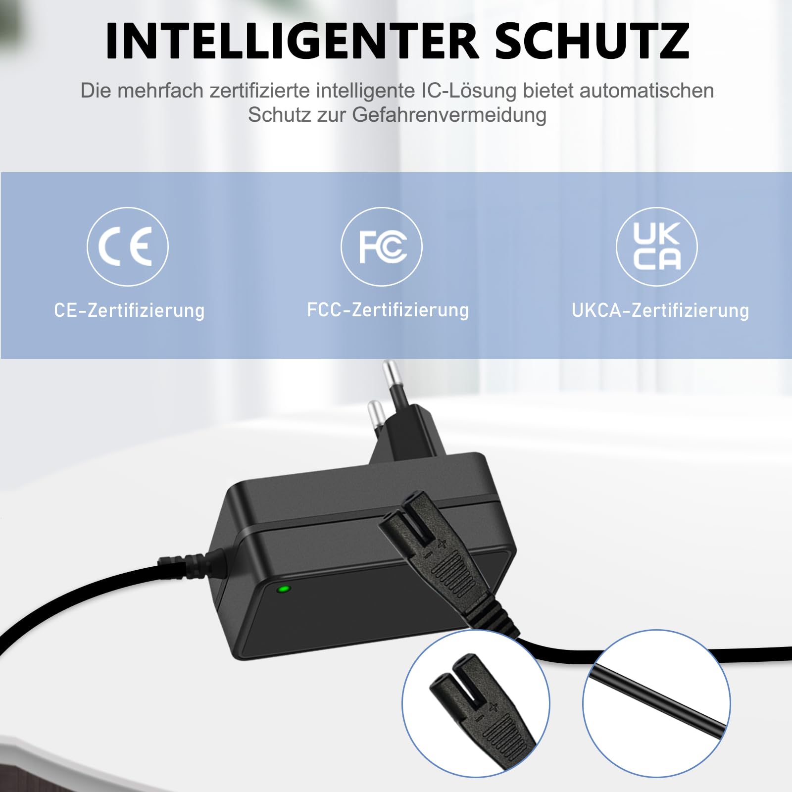 16.8V Ladegerät Geeignet für Aiper Scuba S1 Akku Roboter Pool Reiniger Kompatibel mit Aiper Scuba S1 E1 14.4V Li-Ionen Battery Cordless Akku Roboter Pool Staubsauger Ladegerät Adapter