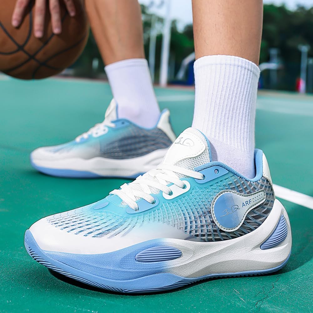 Women's Glow in Dark Basketball Shoes - Lightweight Non-Slip KPU Upper with MD Midsole, All-Surface Grip Sneakers for Indoor/Outdoor Court & Casual Wear