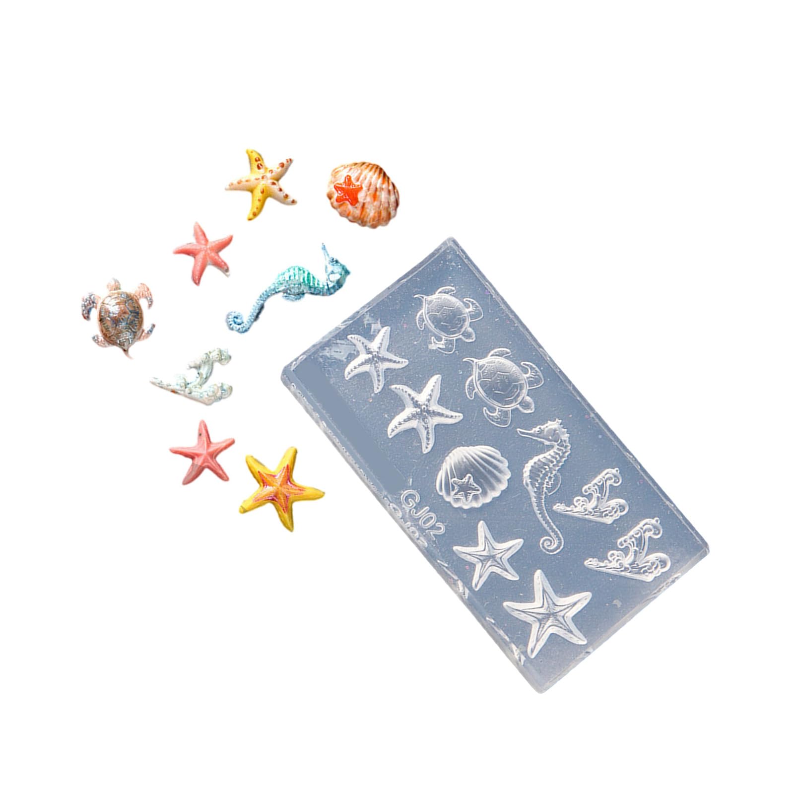Chanlite Multifuntional Nails Molds Styling Mold Sea Theme Small Accessories Suitable for Accessories Enhancement Sea Art Mold