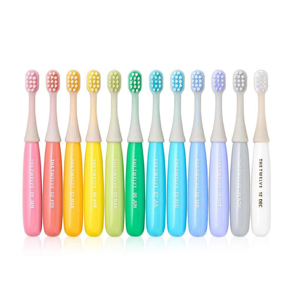 Toddler Toothbrush for Ages 1-3 – Ultra-Soft Korean Bristles, Pastel Color, Gentle on Baby Teeth & Gums, Easy-Grip Handle, Individually Packed This title highlights: soft bristles, pastel color, toddler-friendly-image-23