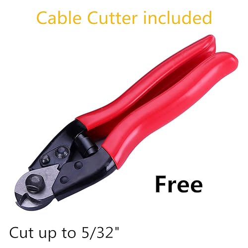 Miniatura 3 de Senmit Cable de cable negro de 250 pies y 18 pulgadas, acero inoxidable T316 grado marino para barandillas de cable, escaleras y vallas,