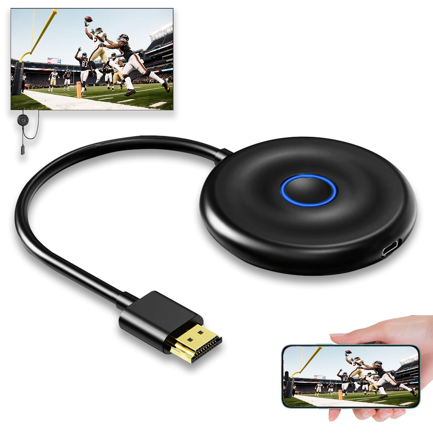 Office Supplies for Microsoft Office/Google Suite, Wireless Presentation Adapter/Receiver for Mirroring Office Software Content from Smartphones and Laptops to a Large Screen