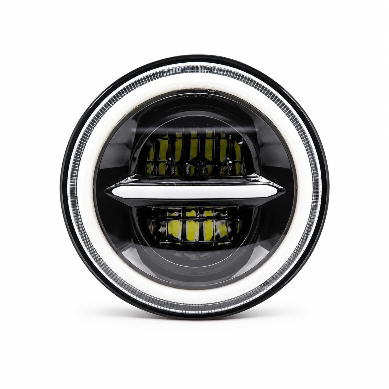 Minus DRL 7 Inchs Headlight Front LED Headlight Bulb White and Yellow, Angel Eye Lamp Compatible for All Bullet & Thar Models, Hi And Low Beam Amber (Pack Of 1)-image-32