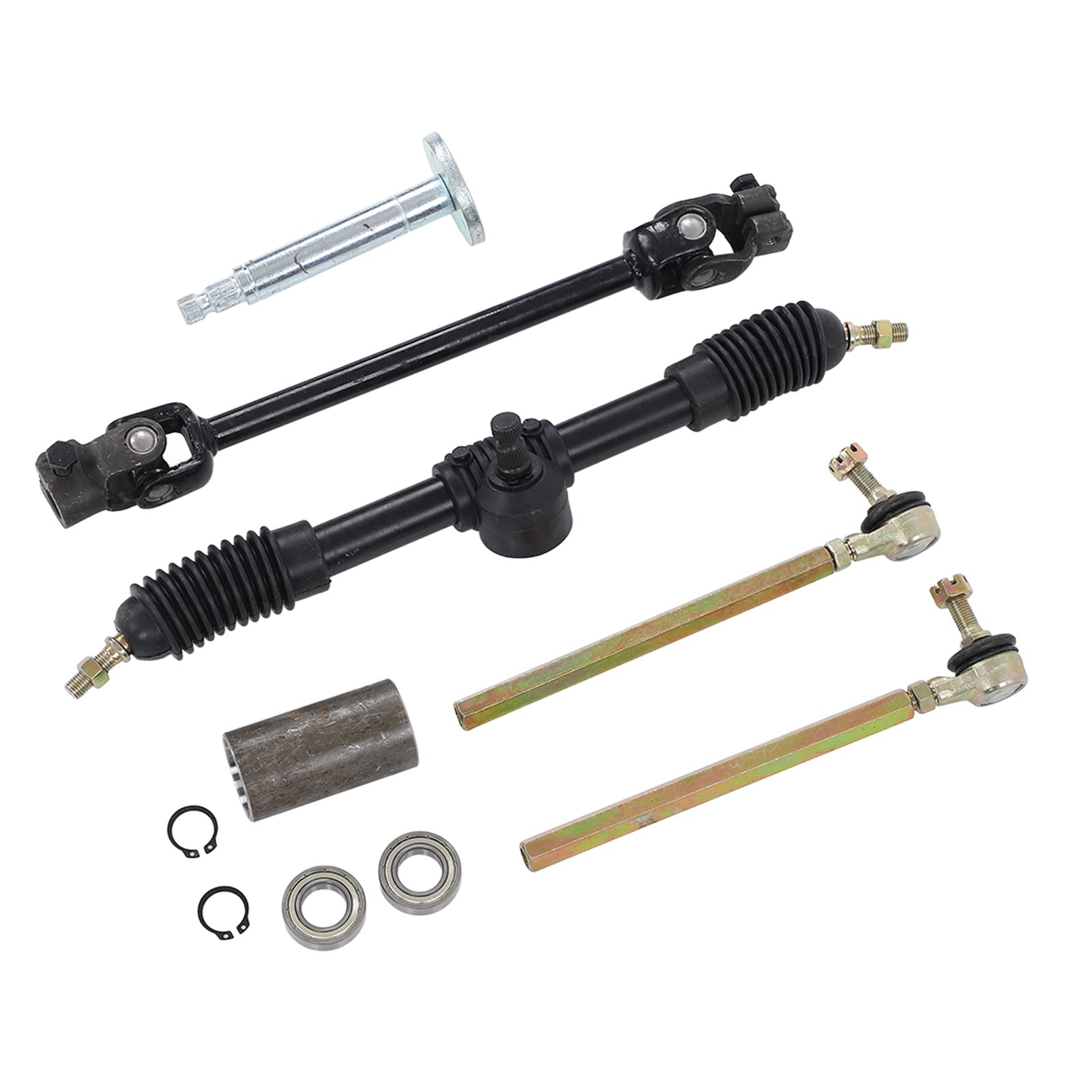 Conjunto de Volante Go Kart, Ajustable, 11,8 Pulgadas de Diámetro, Duradero, Resistente, Kit de Eje de Barra de Amarre para Quad ATV UTV