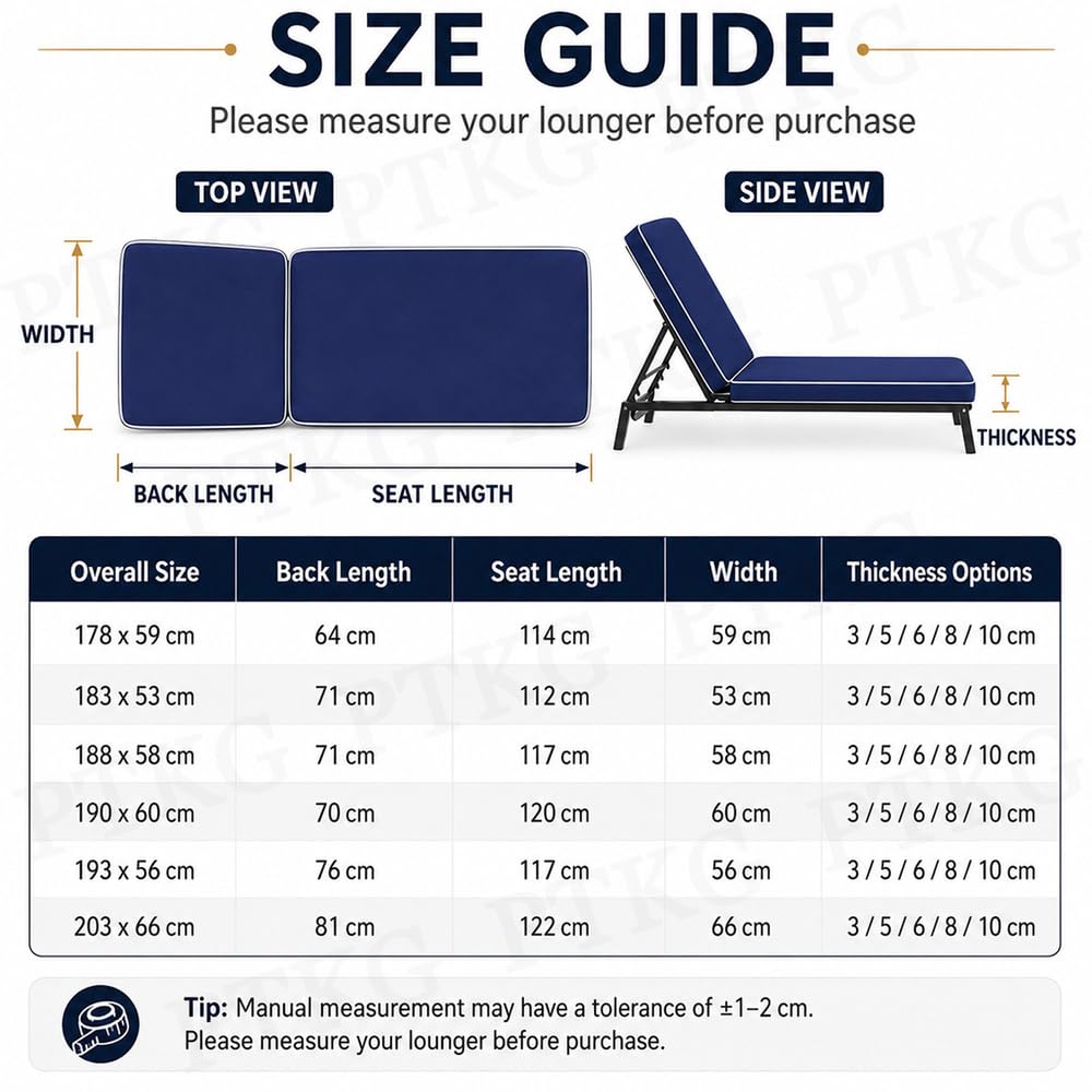 Matelas Chaise Longue Coussin Bain de Soleil Jardin Exterieur