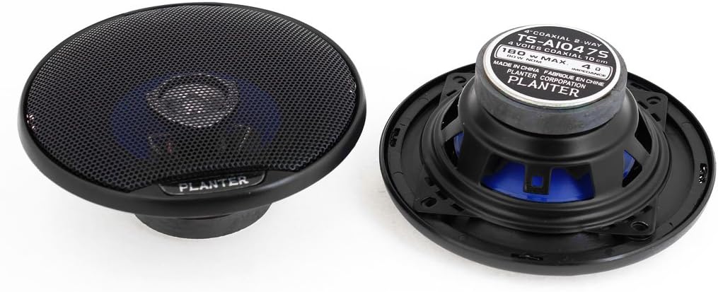 2 Pcs Black Plastic Housing Dome Tweeters Speaker DC 12V 180W for Car