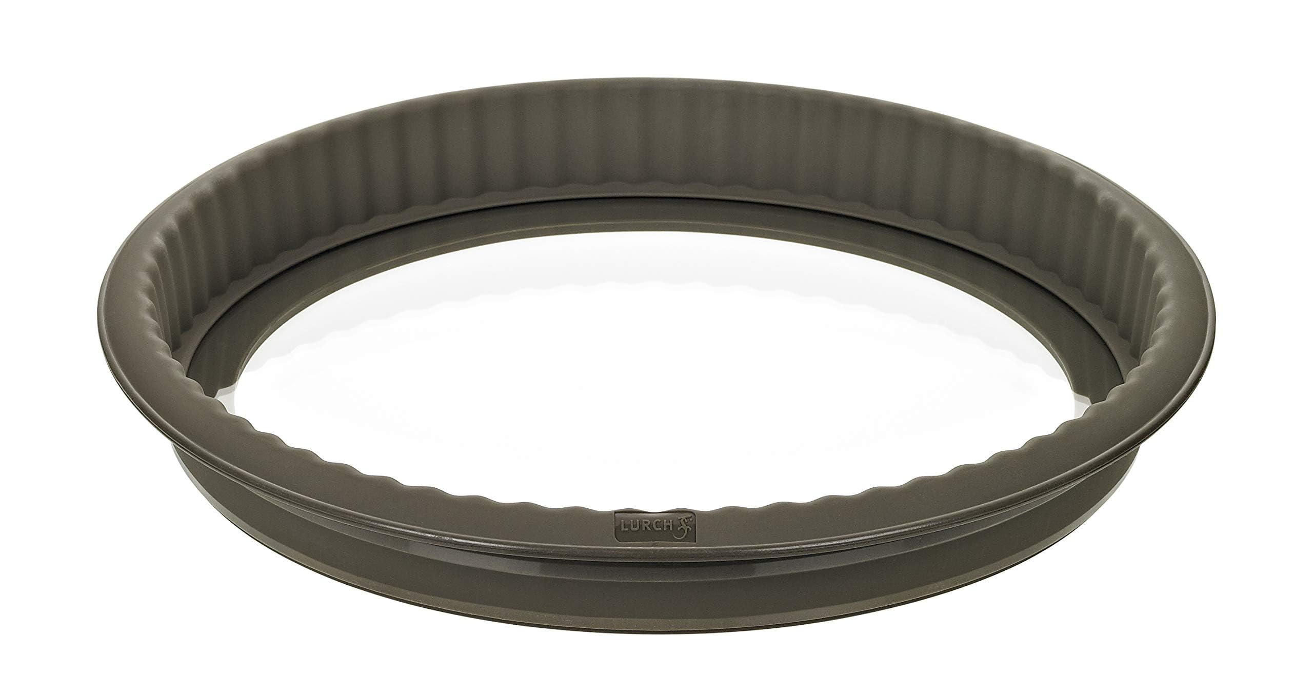 Lurch 85009 Flexiform Quicheform aus Silikon mit Glasboden 26 cm, Braun