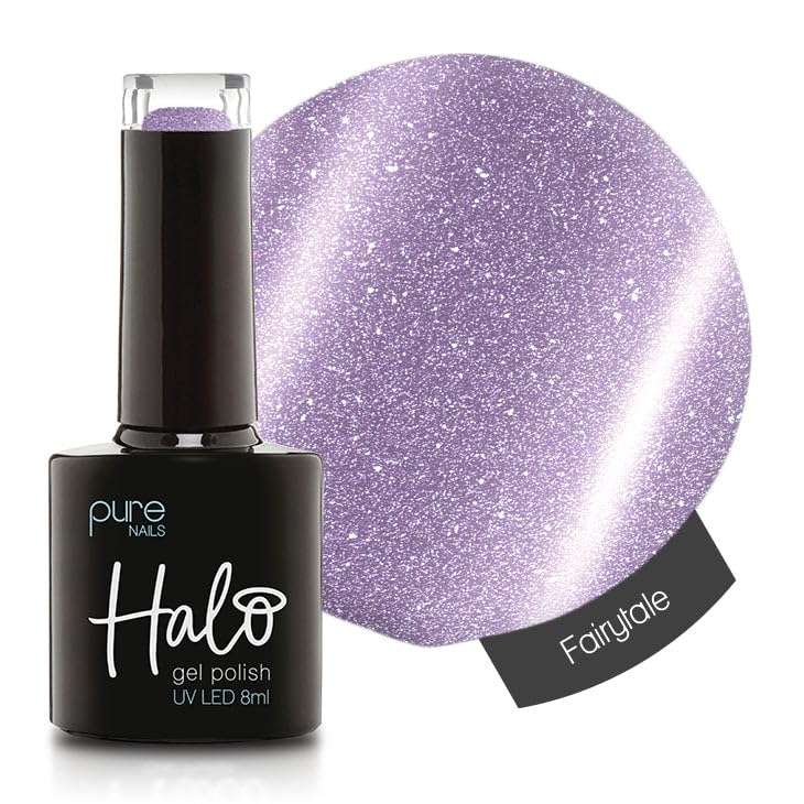 Halo Gel Polish 8ml - Fairytale. UV/LED Gel Nail Polish, Long Lasting & Easy To Apply. Nail Art Colours For Manicure & Pedicure. Gel Polish For Professional & Home Use.