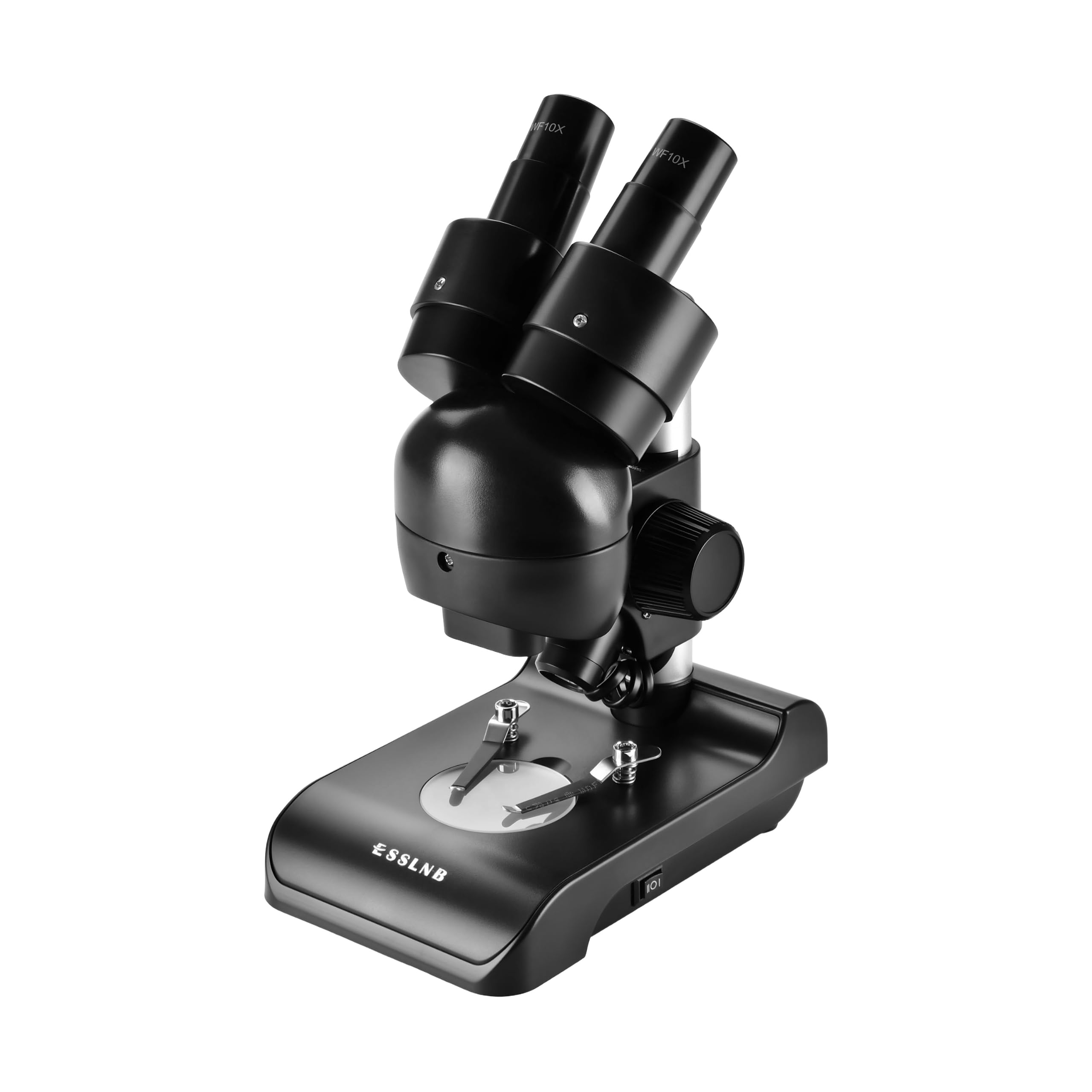 Microscopio ESSLNB 30X Binocular Estéreo para Estudiantes, Microscopio Portátil para Niños con Oculares WF10x, Lente Objetivo 3X de Vidrio Optico y Lámpara LED
