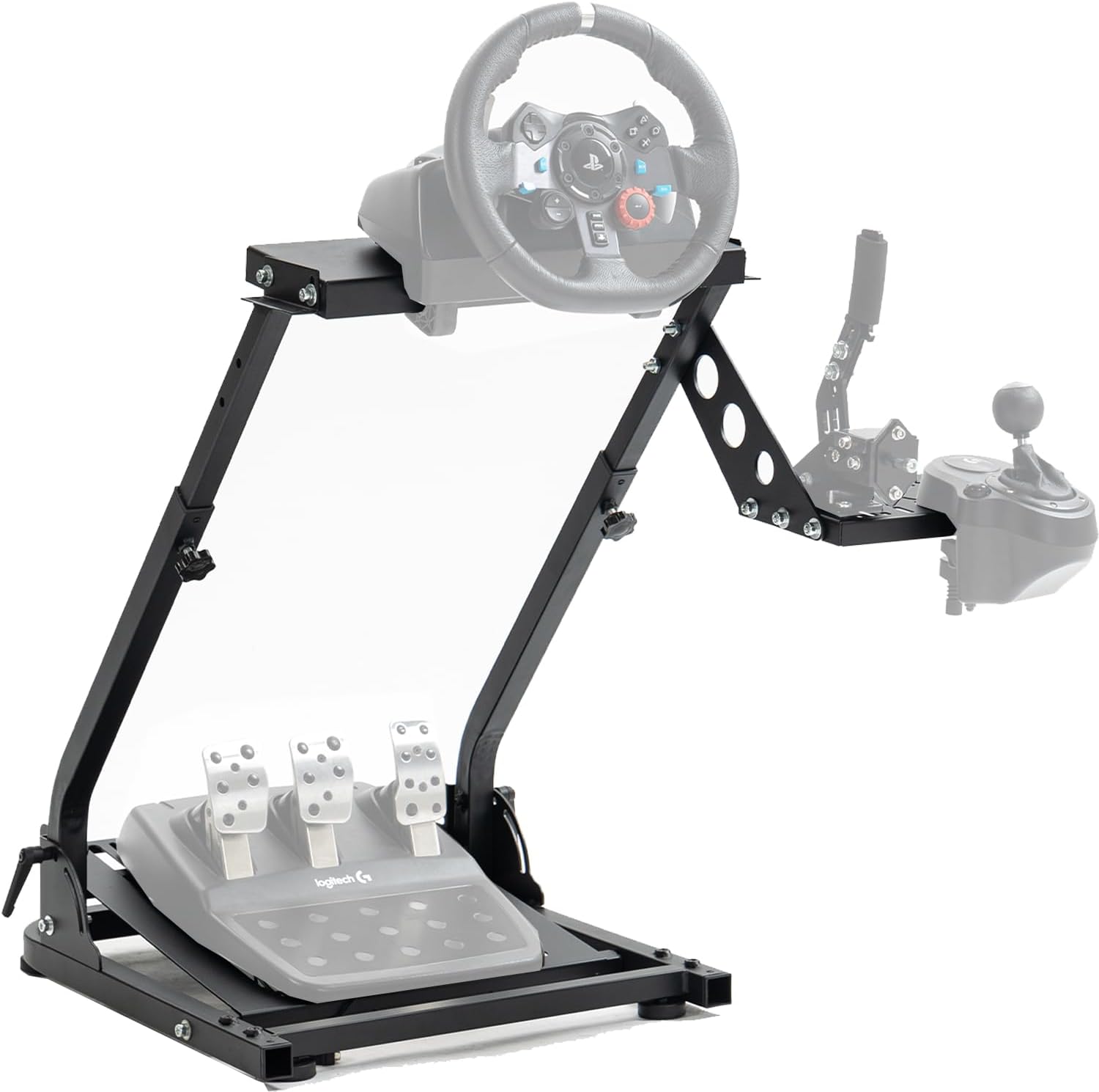 Dardoo Foldable Racing Wheel Stand Fit for G25 G27 G29 G920 G923 Thrustmaster Fnantec Adjustable Steering Wheel Stand,Wheel,Shifter and Pedals Not Included