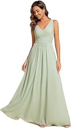 Ever-Pretty Elegante bruiloftsgast jurk V-hals korte mouwen midi EG52159-P, Bordeaux, 40