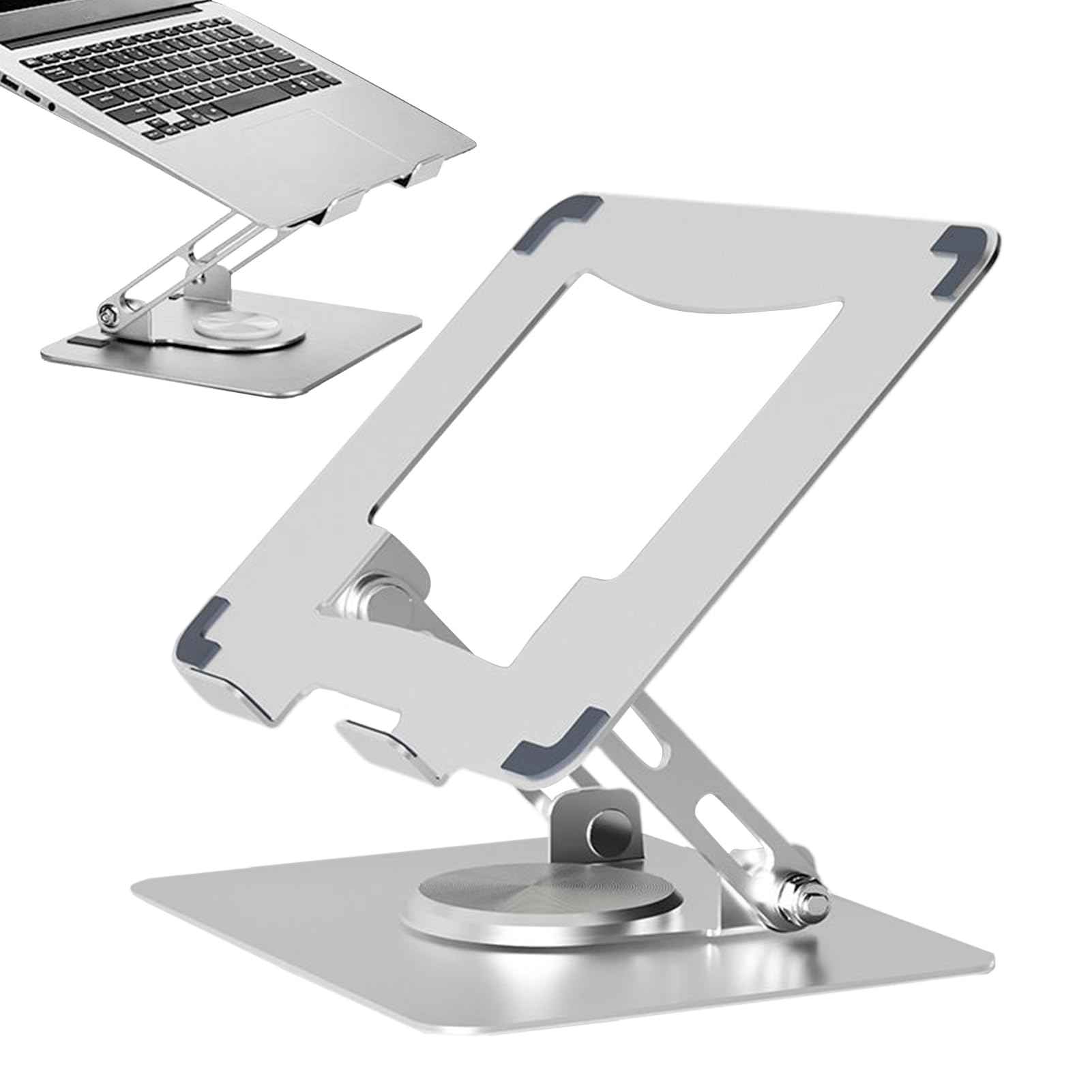 Supporto Laptop Ergonomico Portatile Regolabile a Rotazione 360° Ergonomico | Rialzo per Notebook Libri Computer Regolabili Pieghevoli Portatili per Lavoro Studio Camera da Soggiorno