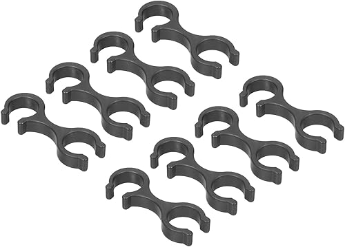 Miniatura 1 de PATIKIL Clips para bastón de trekking, 8 piezas, accesorios para bastón, conector de hebilla de doble varilla para senderismo al aire libre y camping