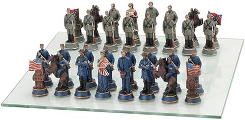 Juego de piezas de ajedrez con temática de la Guerra Civil disponible en Yaxa Colombia