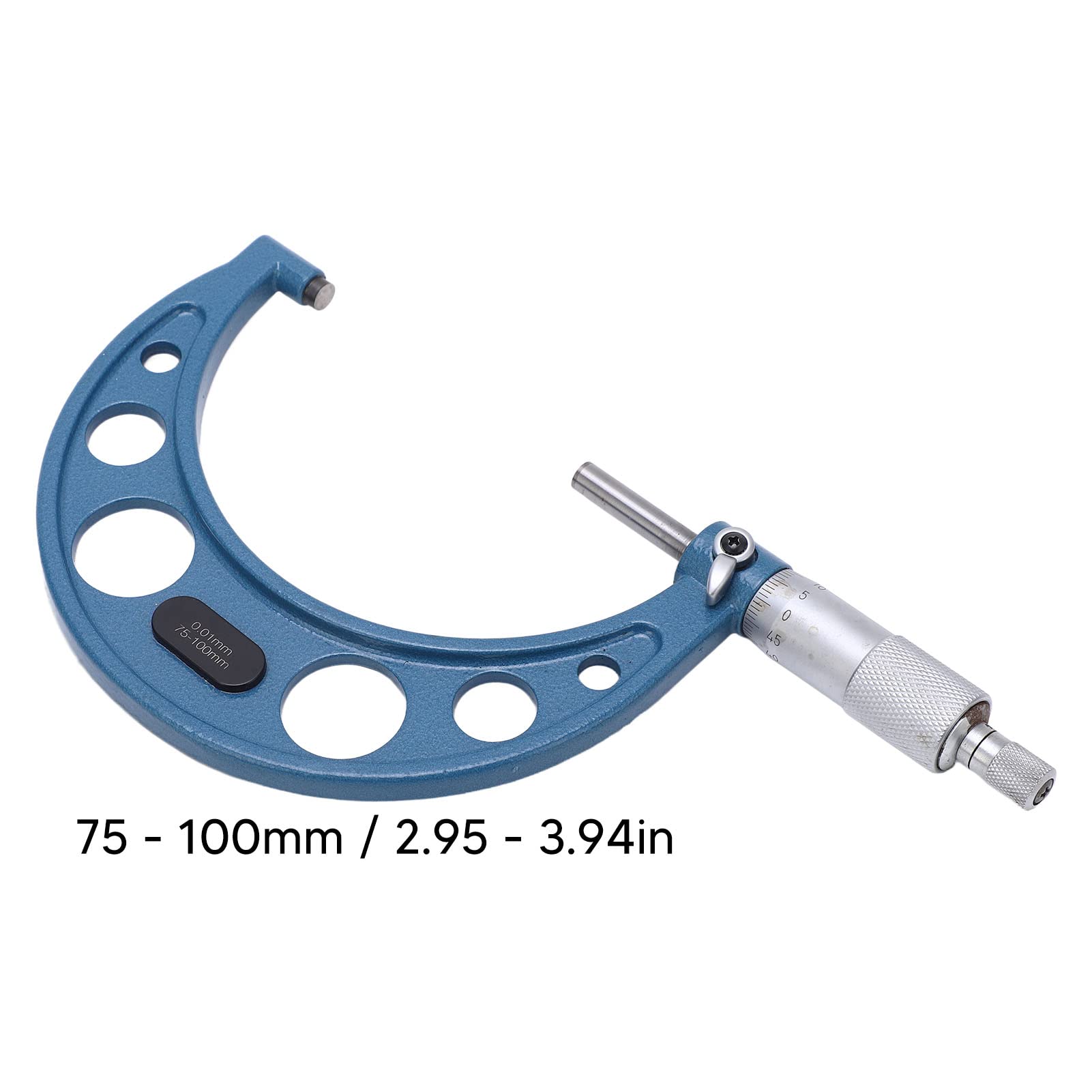Premium Outside Micrometer Set Measuring Tool Micrometer Stable Alloy Surface Accurate Measurement Portable Micrometer Caliper Thickness Gauge(Upper measurement type 75-100/0.01mm)