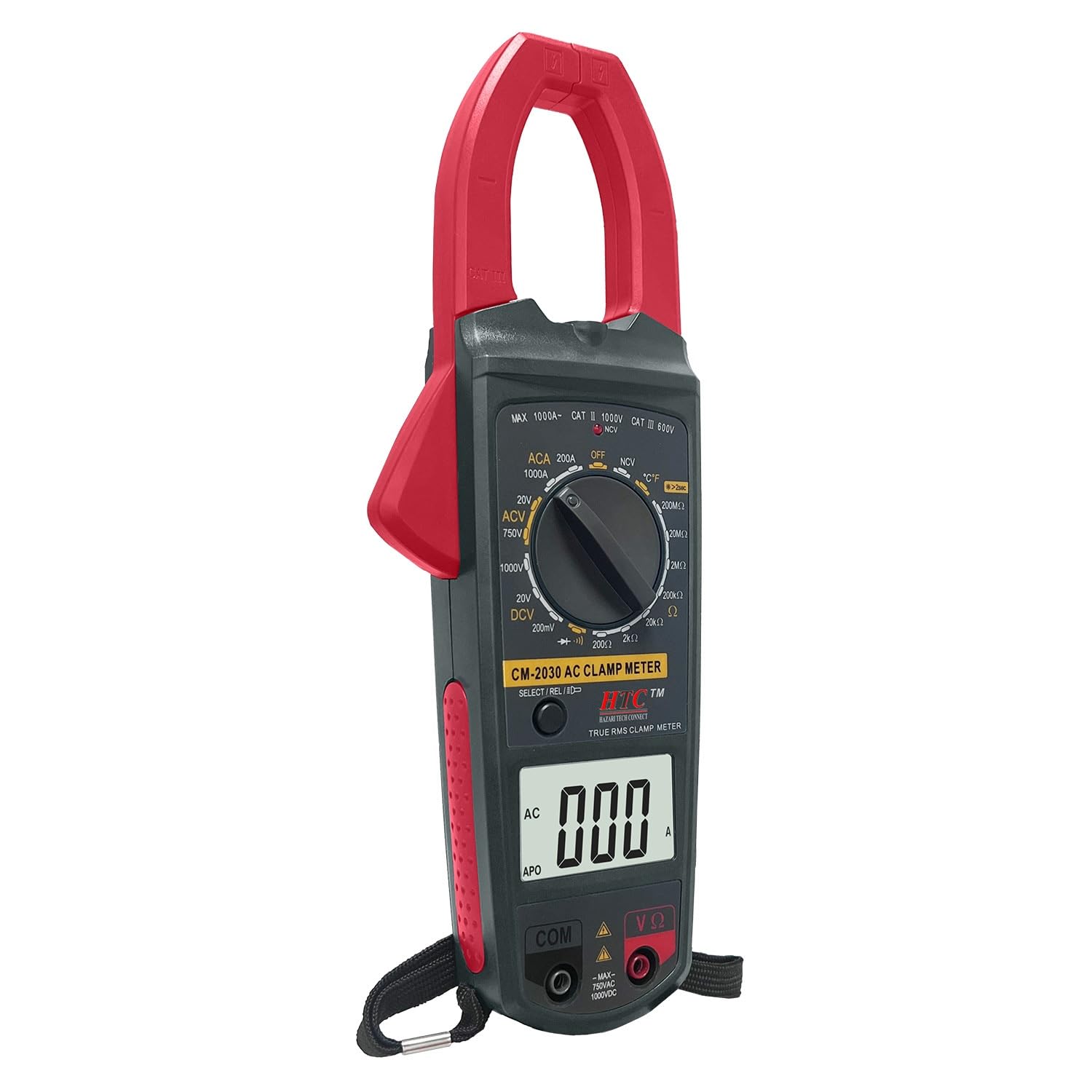 HTC CM-2030 3½ Digital Ac Clamp Meter 1000A Tester Clip-On-Meter Backlight Manual Range, Clamp Torch True RMS NCV,Diode Test Continuity Test Function Protection Digital Clamp meter (B0BGY185YP) Amazon Price History, Amazon Price Tracker