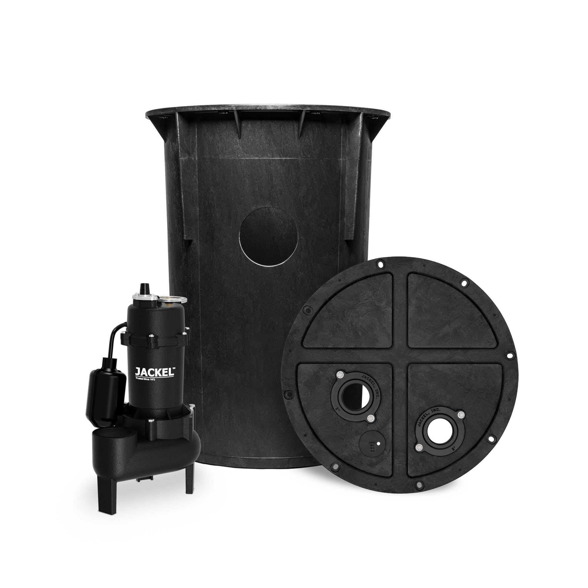 JACKEL Sewage Pump System, 1/2 HP, 108 GPM, 2