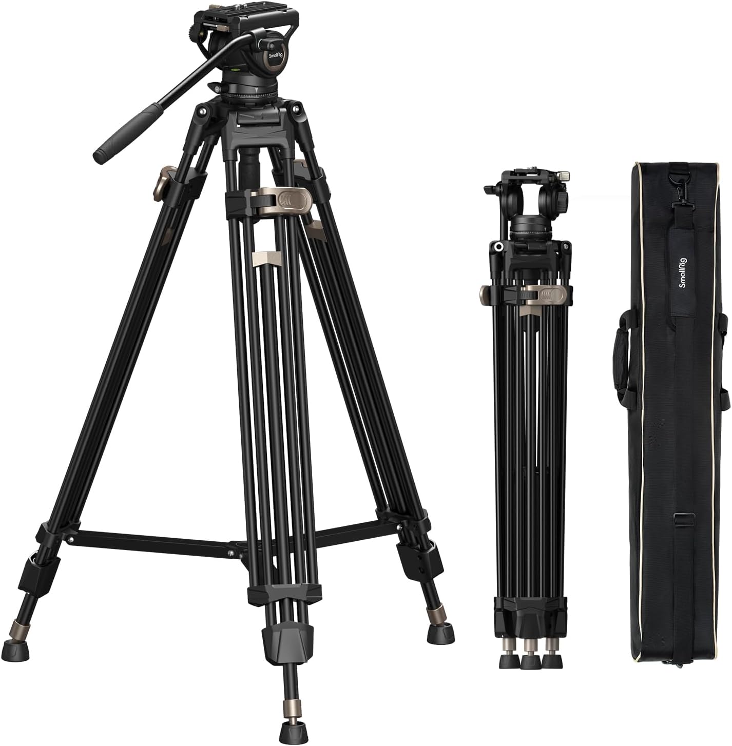 Kit Trépied + Rotule vidéo fluide + système de verrouillage - SL Technologie