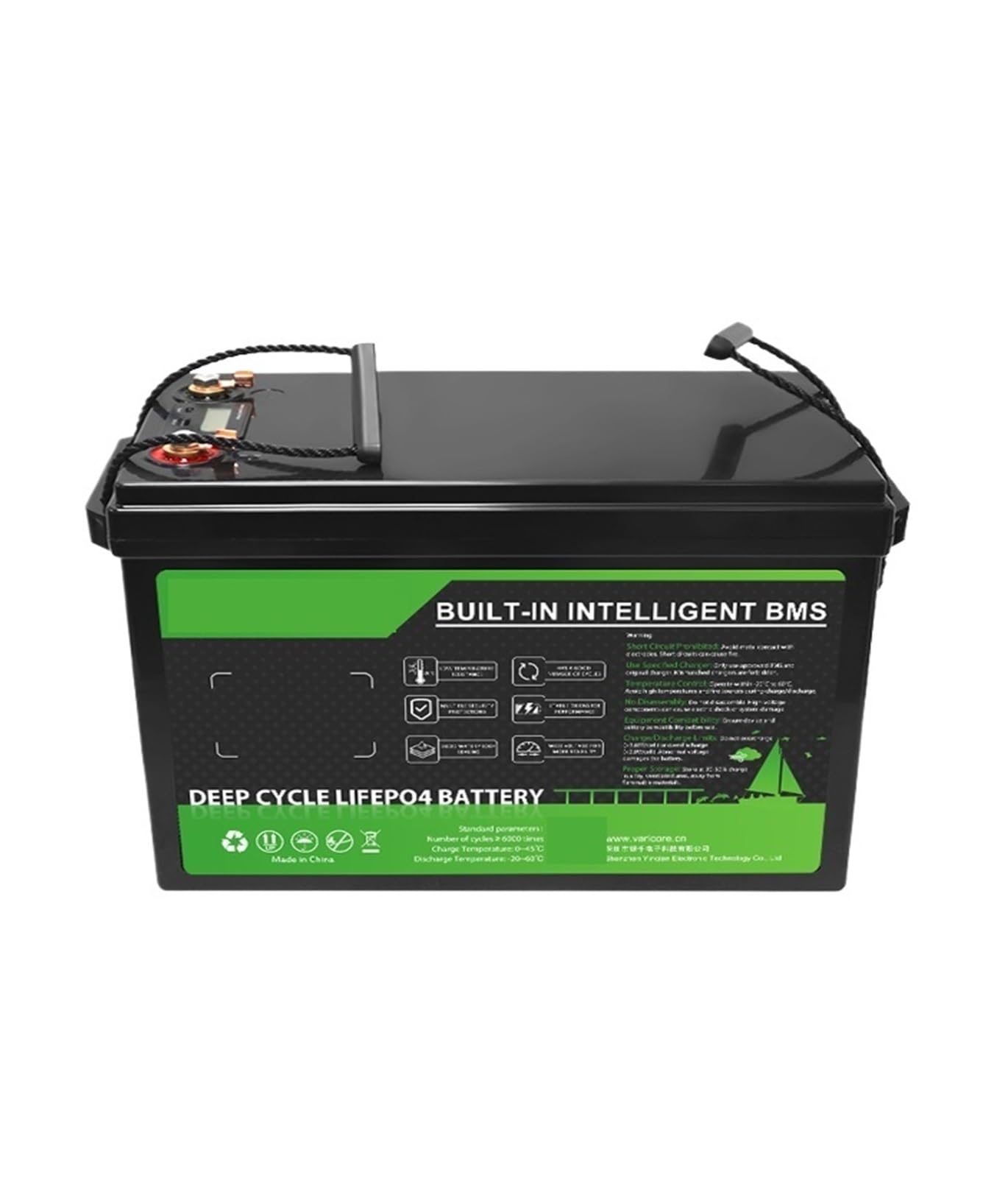 Batteria A Ciclo Profondo, 12 V 340 Ah 100 Ah LiFePO4 12,8 V | Batterie al litio 8000 cicli Camper Camper Carrello da golf Fuoristrada Off-grid Vento solare(12V 200Ah LCD)
