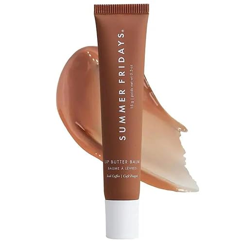 Summer Fridays Tinted Lip Butter Balm - Conditioning Vegan Lip Balm for Instant Moisture, Shine & Hydration - Sheer-Tinted, Soothing Skincare - Iced Coffee (.5 Oz) - Iced Coffee