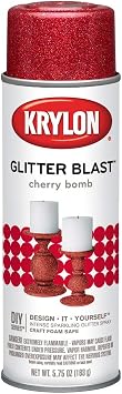 Krylon K03806A00 Glitter Blast Glitter Spray Paint for Craft Projects, Cherry Bomb Red, 5.75 oz