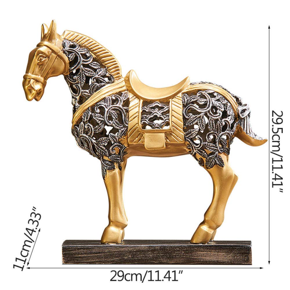 Amazon.co.jp: 装飾彫刻ヴィンテージ馬の彫刻中空馬像樹脂装飾工芸品