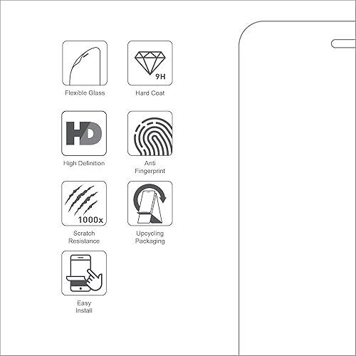 Miniatura 3 de ARMOR Protector de pantalla de cristal flexible para iPhone 12 Pro Max, 9H con HD