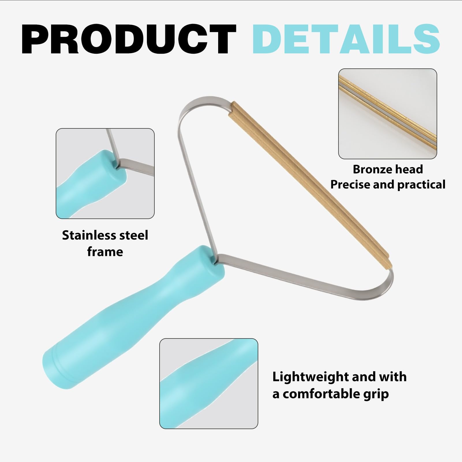 Brosse Éliminatrice de Poils per Chats et Chiens, Rasoir anti Bouloche Manuel, Brosse Anti-Poils per Tapis, Arbres à Chats et Paniers per Chiensr, Réutilisable et Facile à Transporter