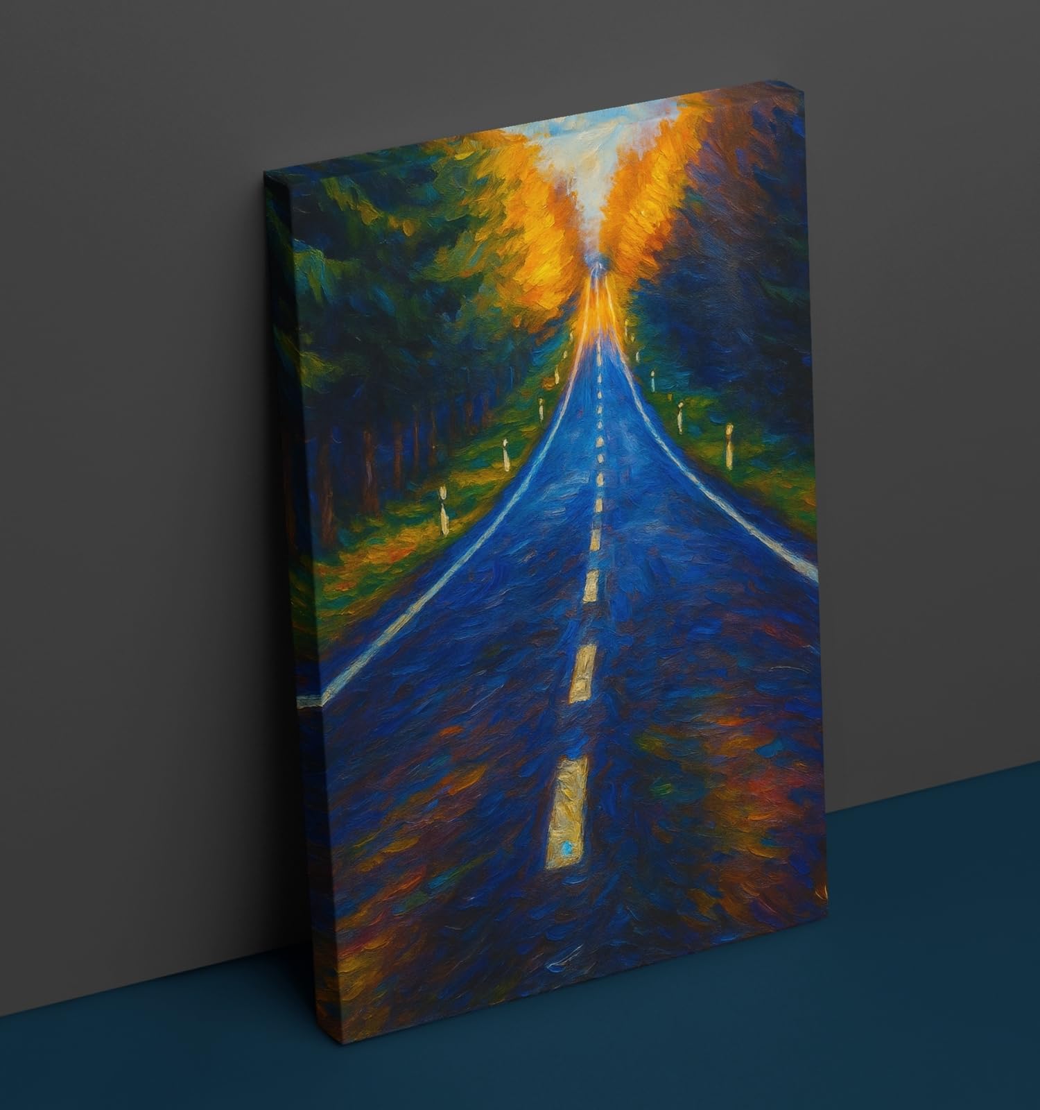 KunjCart Endless Road Painting For Vastu Sastra (WITHOUT FRAME