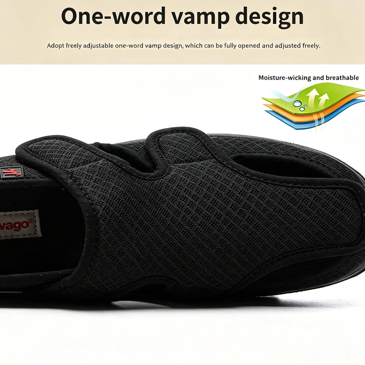 Pantofole per Diabetici Donna Larghi Traspirante Comode Scarpe Ortopediche Riabilitativi Leggere con Suola in Memory Foam Estive