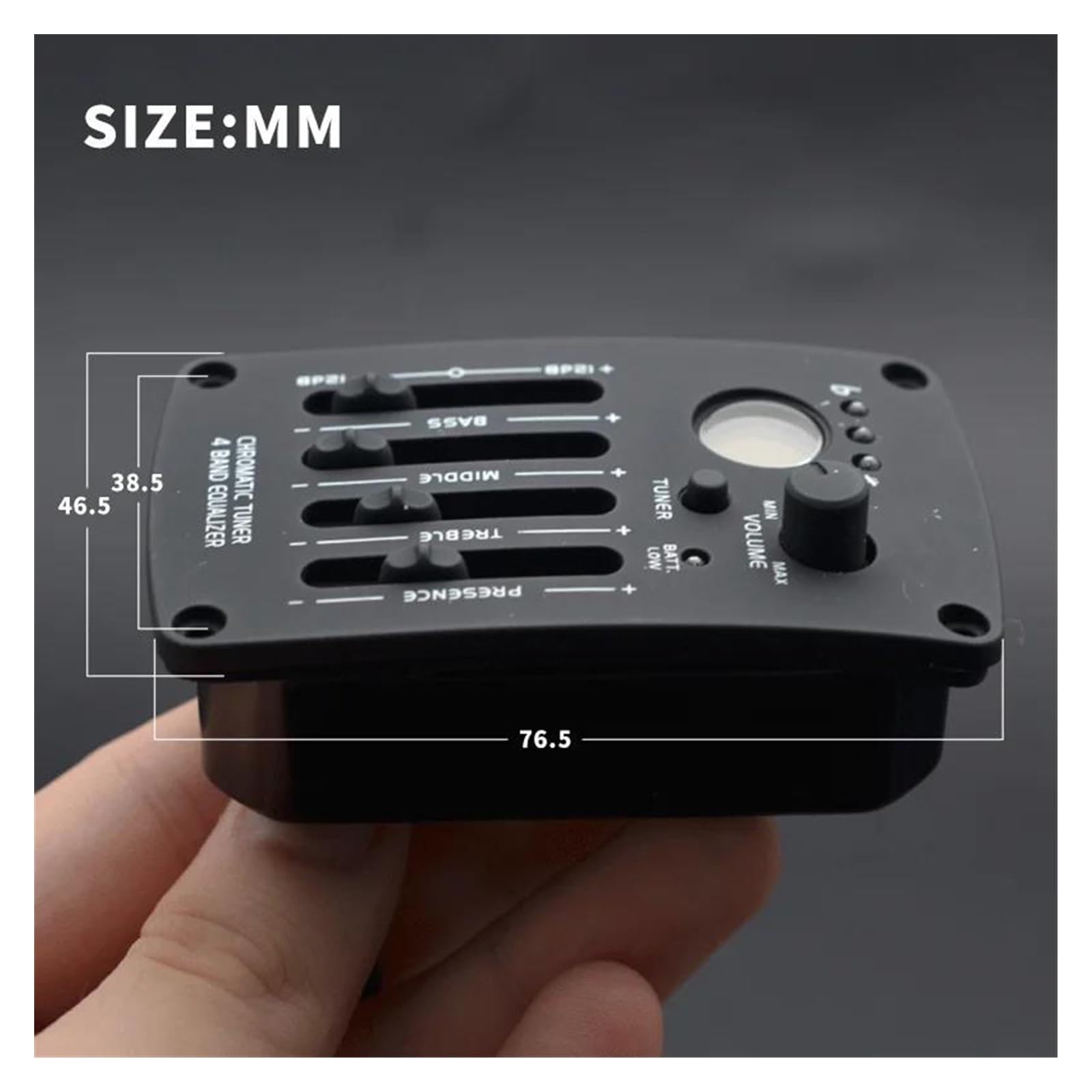 Akustikgitarren-Vorverstärker 4-Band-EQ-Equalizer-Tonabnehmer Vorverstärker-Piezo-Tonabnehmer Mit LCD-Tuner Mit 6,35-mm- Und XLR-Ausgangsbuchsen Professioneller Tonabnehmer für Akustikgitarre