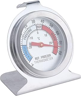 Termometr do lodówki Termometr do zamrażarki Termometr tarczowy Stal nierdzewna Wysoka dokładność z czerwonym wskaźnikiem