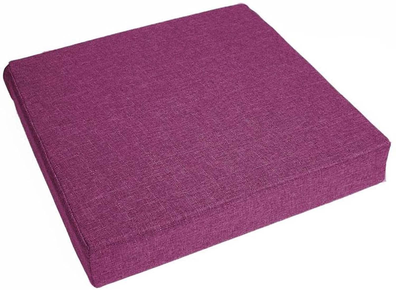 HELCEKOU Square Armchair Booster Cuion with Thick 8/10cm Comfort Foam for Car Office Indoors Outdoors Purple Seat Pad