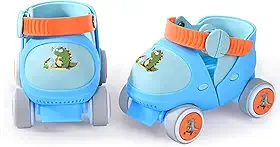 Sapatos de patins quadriciclos ajustáveis para crianças, meninos, meninas, com modo de bloqueio seguro para iniciantes e bebês