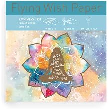 FLYING WISH PAPER - Mindful, Mini Wishing Kit, Licensed Original Artwork, 5" x 5"