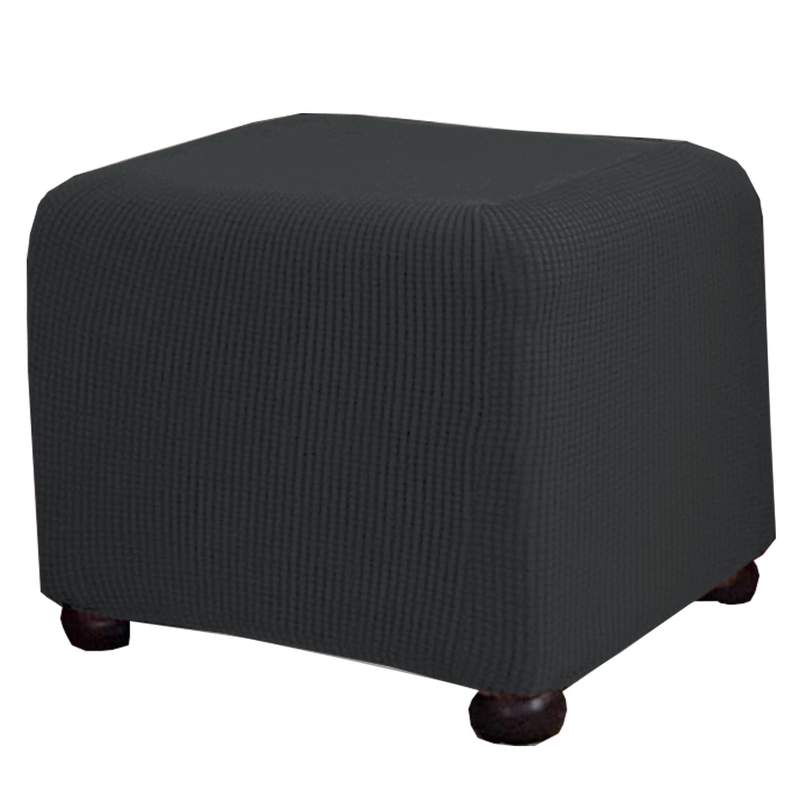 Miecoae Stretch Fabric Ottoman Cover Square Foot Stool Covers Rectangular 10 14 16 18 20 22 26 30 32 34 35 38 in Stool Cover Furniture Covers(C10,146-156x55-75x35-45)
