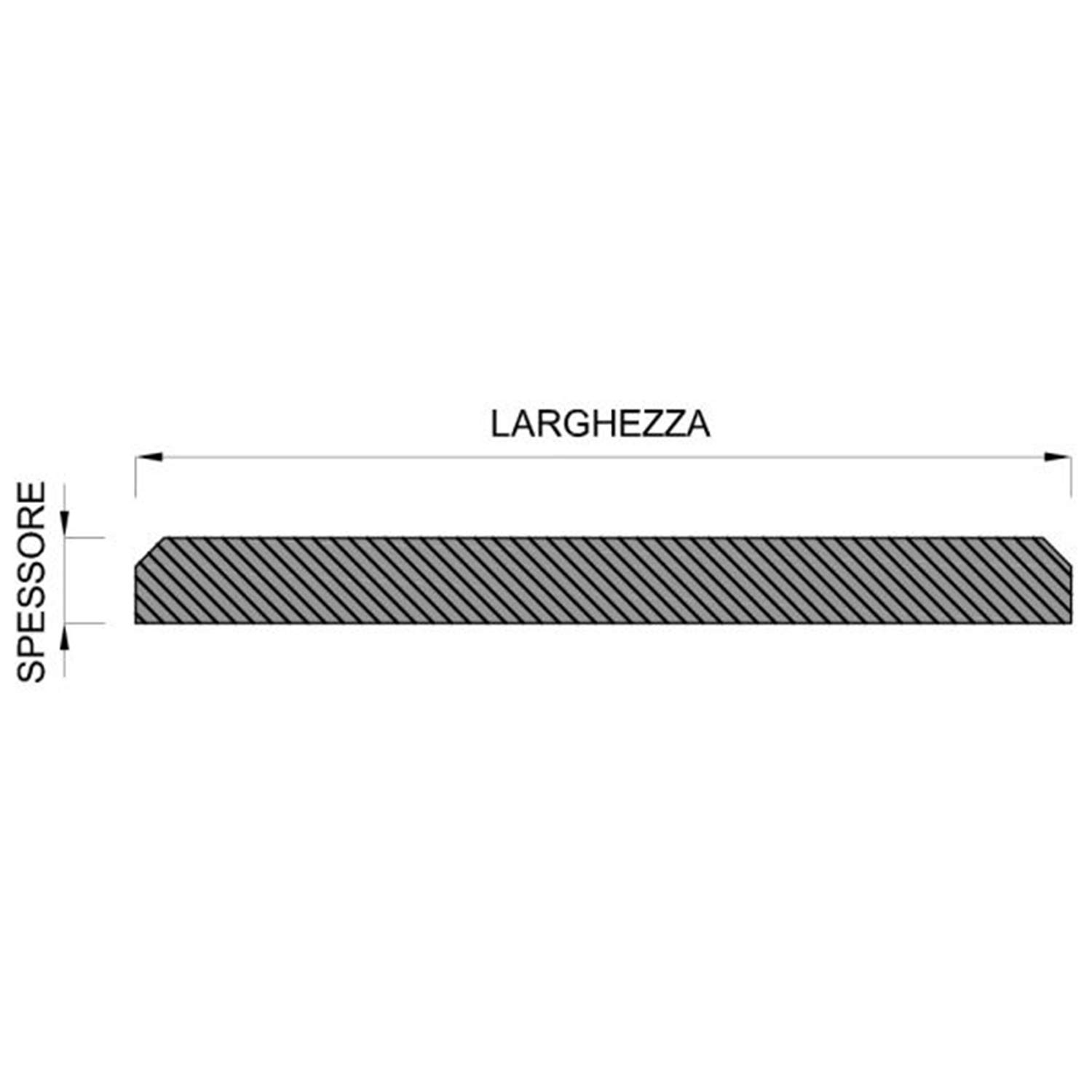 Barra in ferro battuto piatto martellato 30x8 mm 2 mt 2000 mm Made in Italy