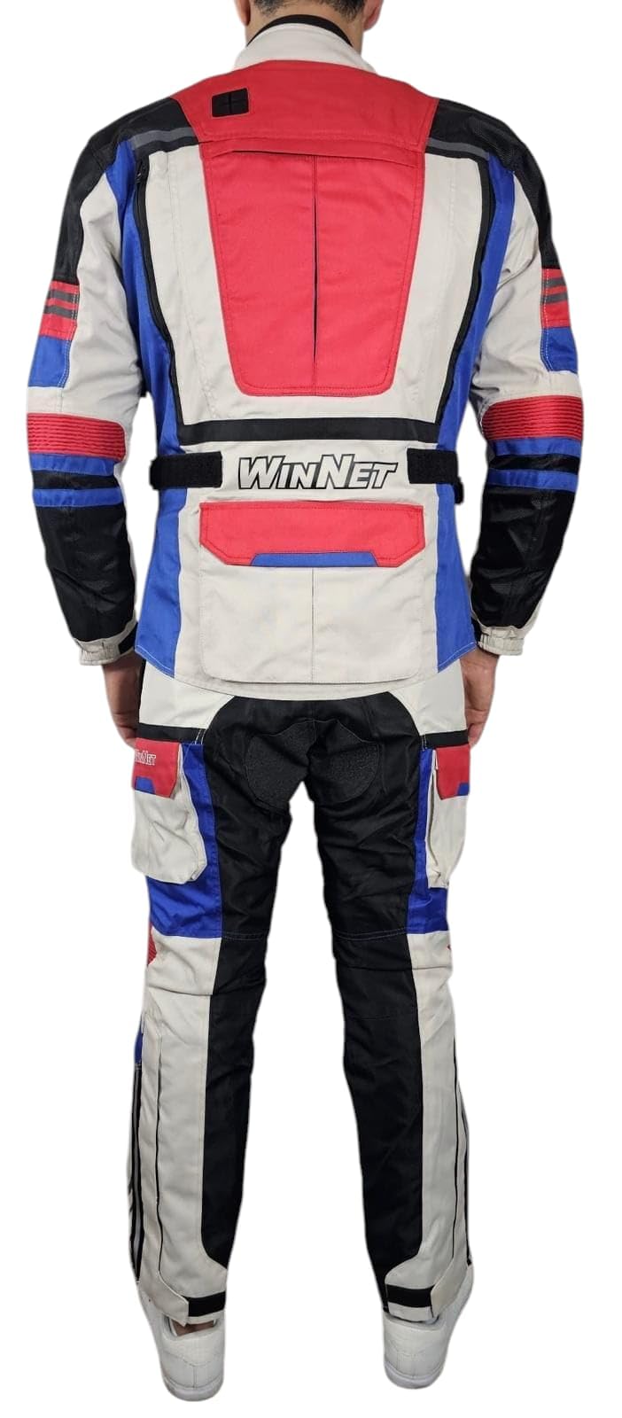 WinNet Completo tuta moto in cordura giacca e pantaloni per turismo