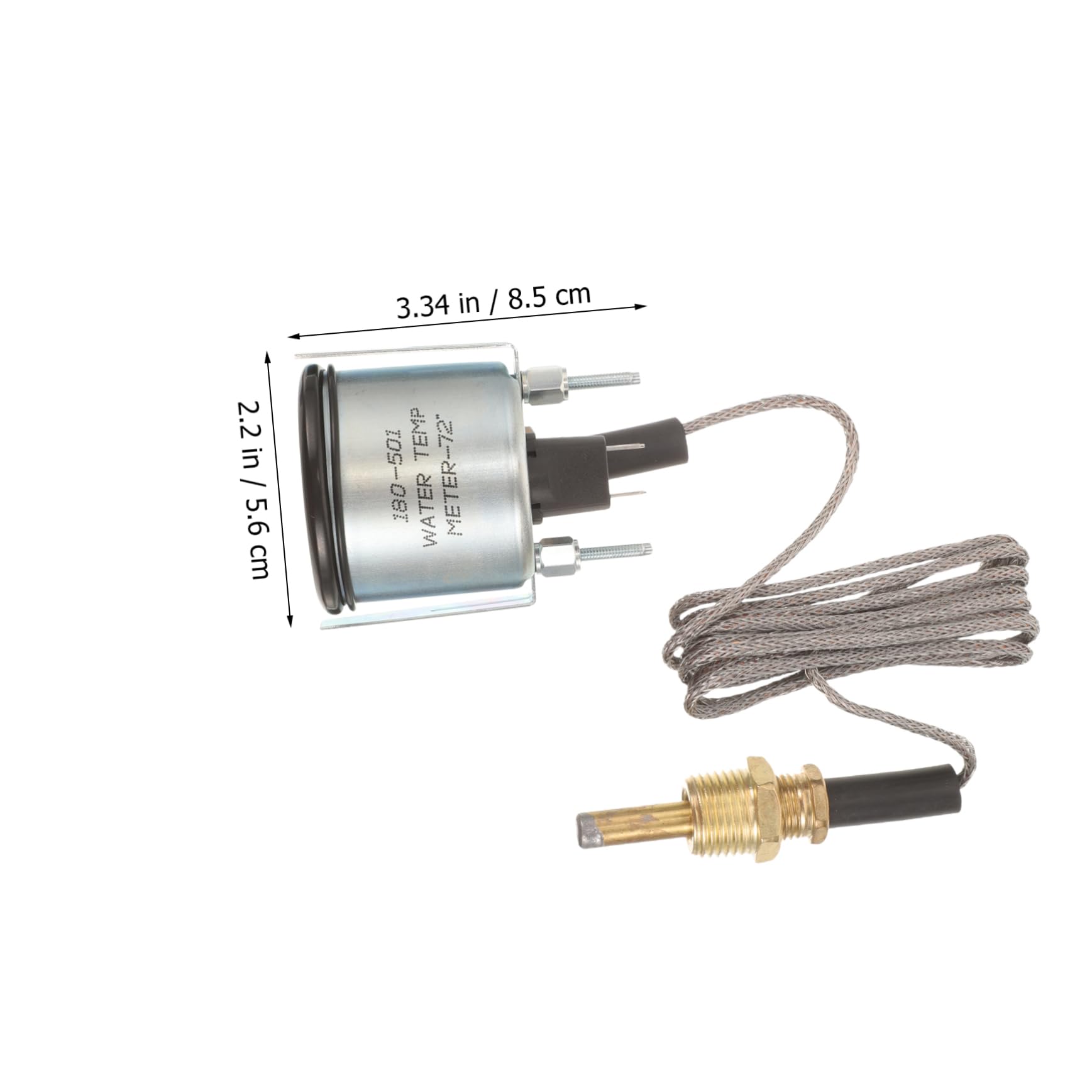 GALPADA Termometro per Temperatura Acqua Auto Meccanico 52mm con Sensore, Materiale Abs e Metallo, Funzione Anti-surriscaldamento per Veicoli, per Uso Fai da Te