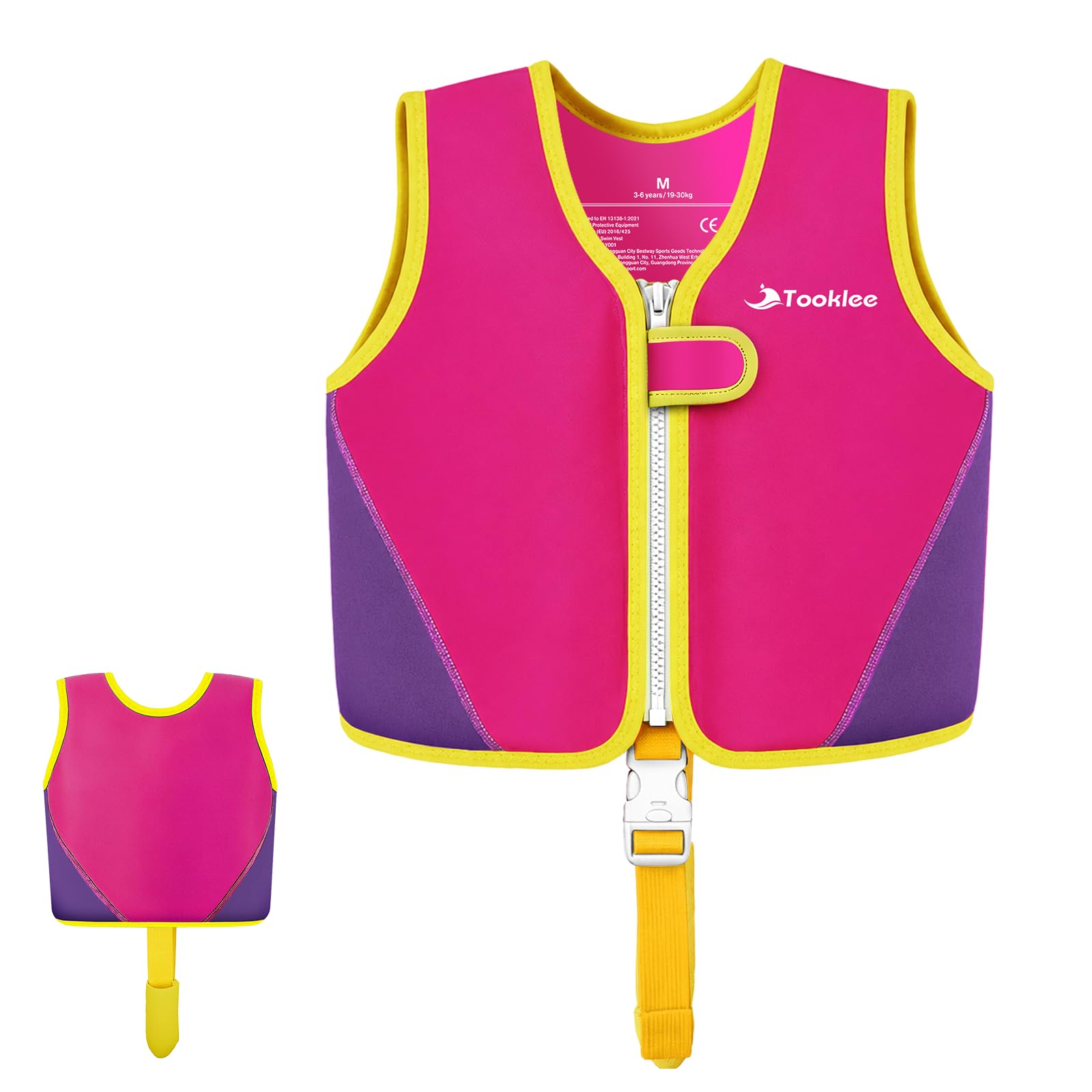 Giubbotto da Nuoto per Bambini – Sistema di Galleggiamento Regolabile a 8 Pannelli, Testato TÜV e sicuro – Comfort in Neoprene Morbido, Struttura Resistente