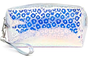 Leopard Holographic Wristlet Makeup Case