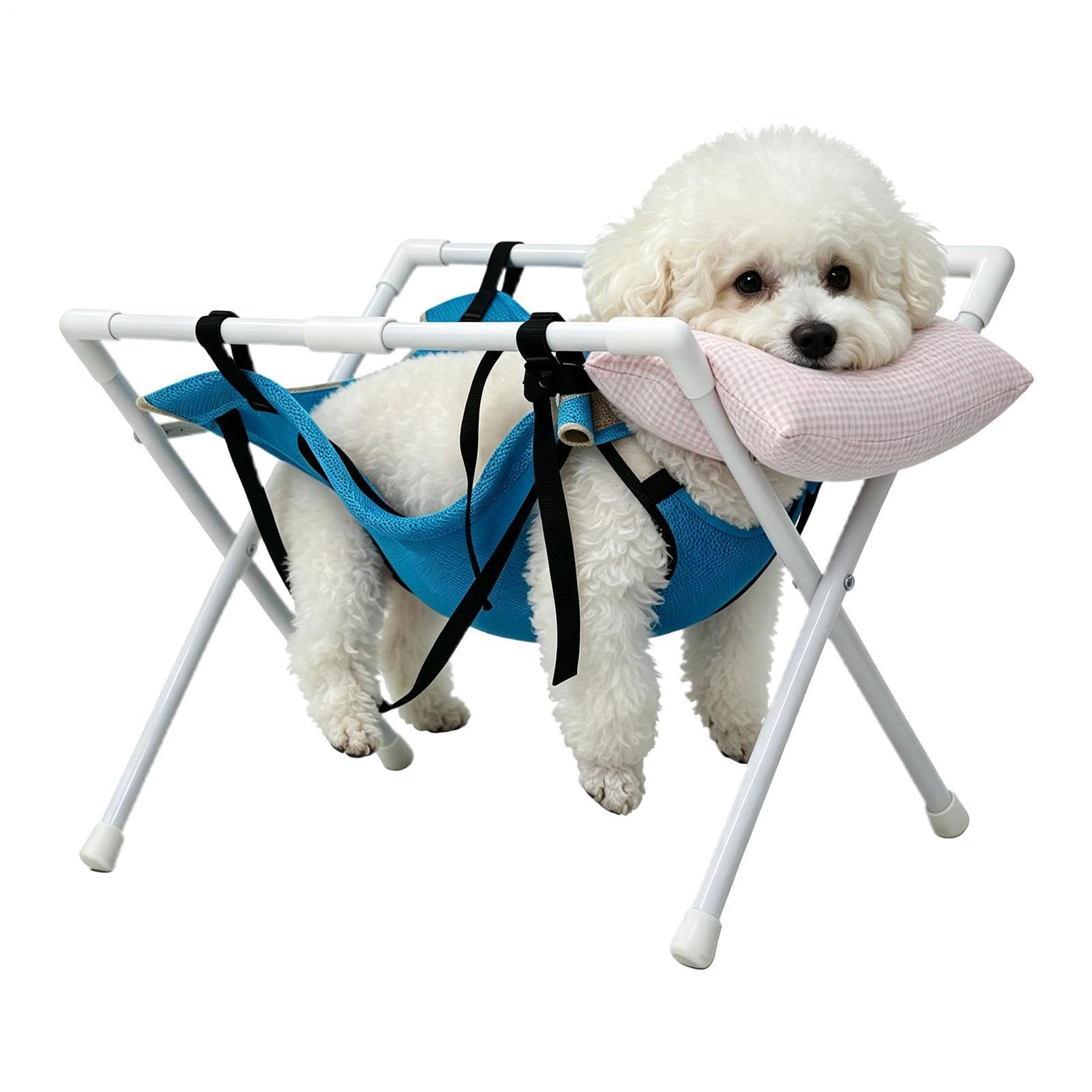 Amaca per Cani da Toelettatura Ripiegabile Resistente Contenimento Supporto | Imbracatura Toelettatura Cane da Vasca Cuccioli Gatti Razze Piccole Medie Bagno Quotidiano Calmant