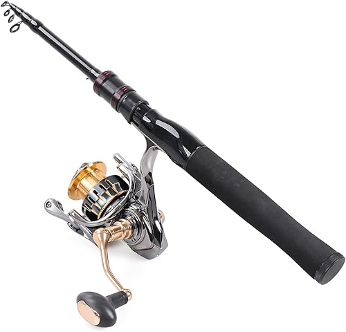 Miniatura 4 de Telescopic Fishing Rod, Collapsible Fishing Rod Portable Spinning Pole for Saltwater and Freshwater, Carbon Fiber Lightweight and Compact Design